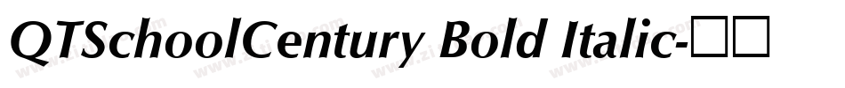 QTSchoolCentury Bold Italic字体转换